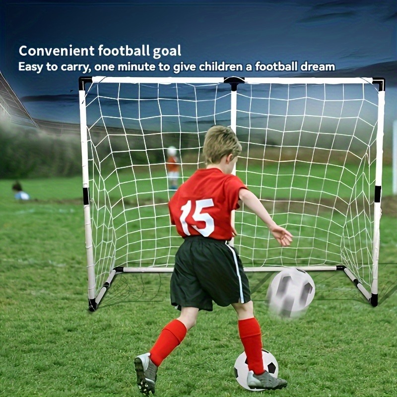 Kids Outdoor Climbing Frame - Draagbare opvouwbare voetbaldoelnetset voor kinderen, binnen-