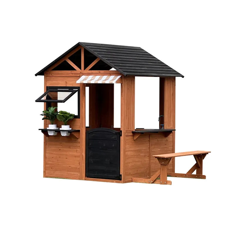 Houten poppenhuis voor kindere - Kids Outdoor Climbing Frame recensie en prijs