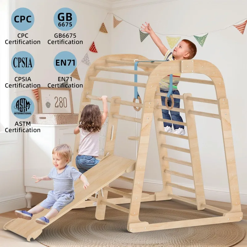 Houten kinderspeeltoestel, bin - Kids Outdoor Climbing Frame recensie en prijs