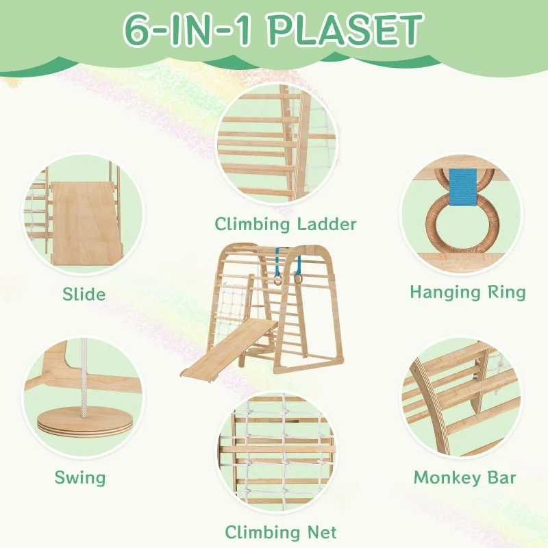 Houten kinderspeeltoestel, bin - Kids Outdoor Climbing Frame recensie en prijs